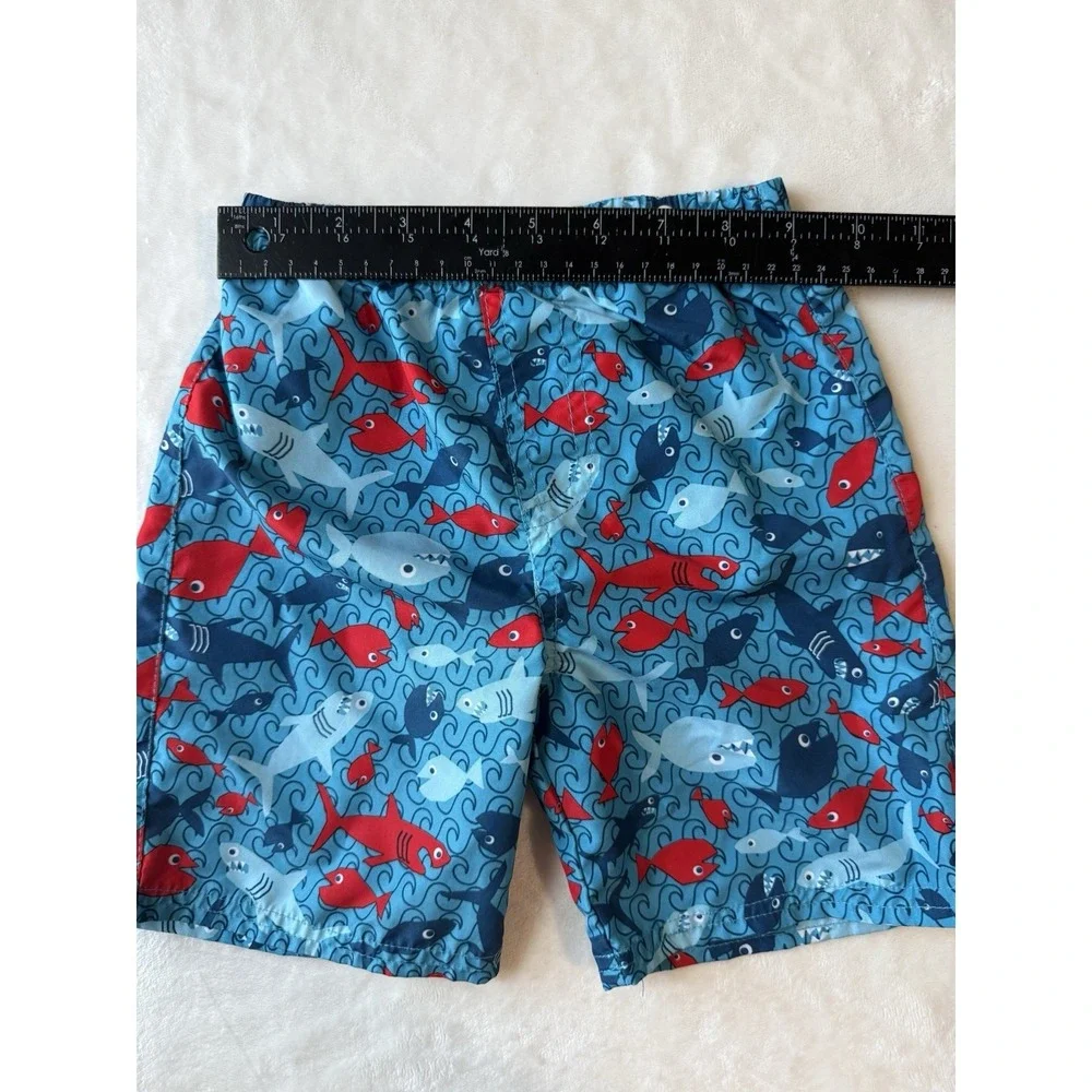 Blue Toddler/Baby Boy 9 month Swim Trunks Fish Snap Waist Size‎ Adjust